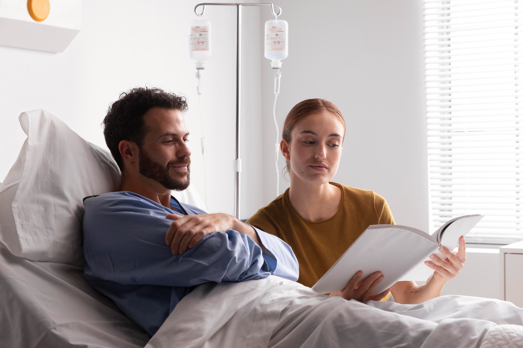 Care worker with patient